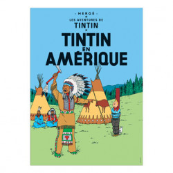 Poster-Tintin en Amérique