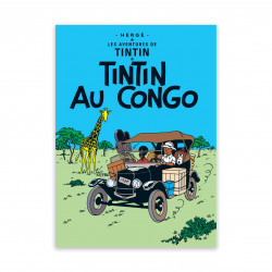 Postcard-Tintin in the Congo
