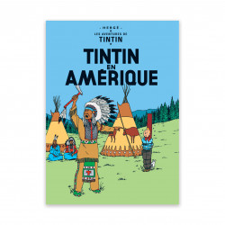 Postcard-Tintin in America