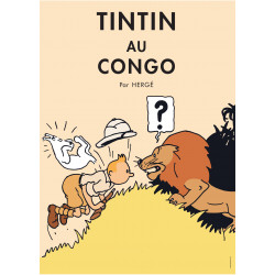 Poster-Tintin au Congo