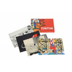Pack-Postcards Tintin-Moon