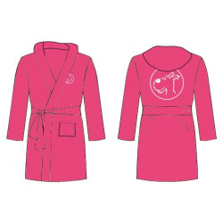 Children's Bathrobe Pink-Snowy