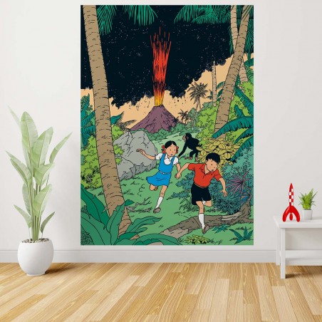 Papier peint graphisme géant 200x280 KARAMAKO - Accueil | BOUTIQUE.