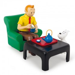 Tintin having tea