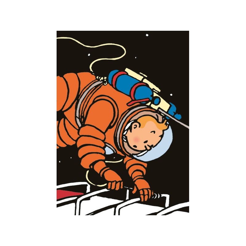 T-shirt Tintin Sur La Lune - Blanc Taille L - Neuf Avec étiquettes - Hergé / Moulinsart