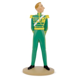Hergé in groen pak/uniform
